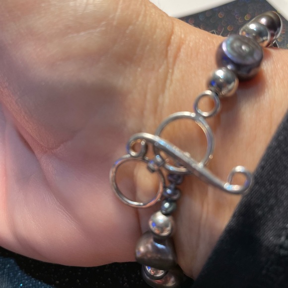 Silpada Black Pearl & Silver Bracelet - Picture 5 of 6